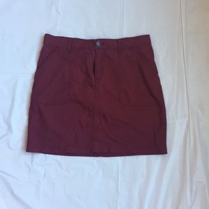 Cotton A-line Hollister maroon skirt